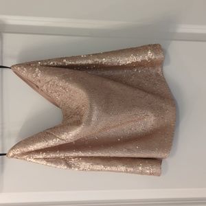 Forever 21 sequins rose gold miniskirt